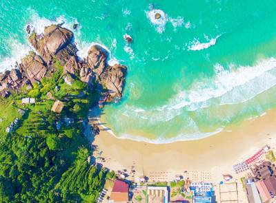 Vista do alto da praia de Floripa, Florianópolis