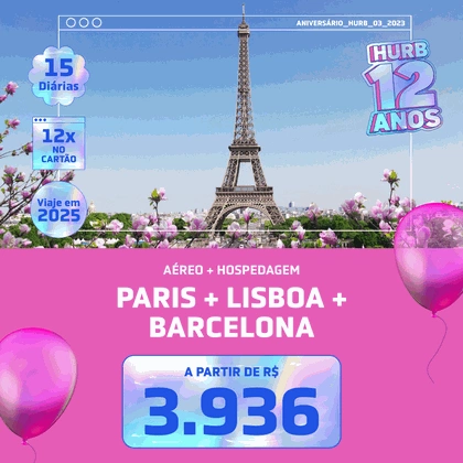 Paris + Lisboa + Barcelona - 2025