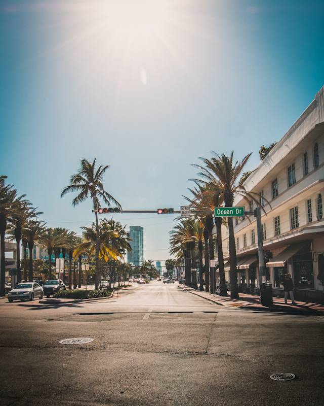 Famosa rua de Miami
