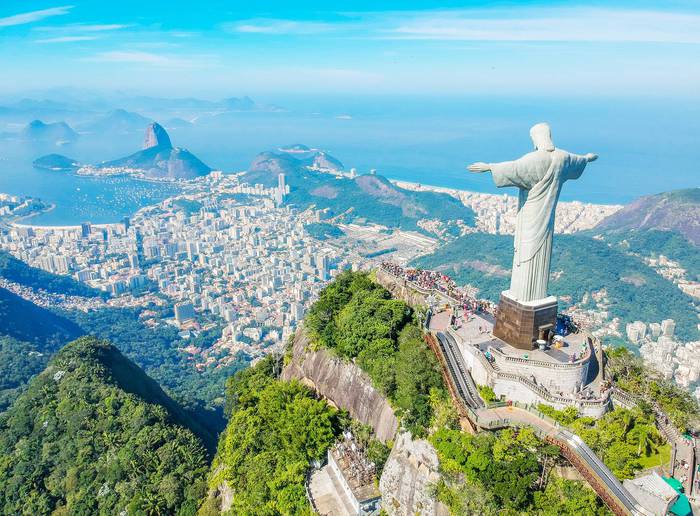 Monumento do Cristo Redentor na cidade do Rio de Janeiro