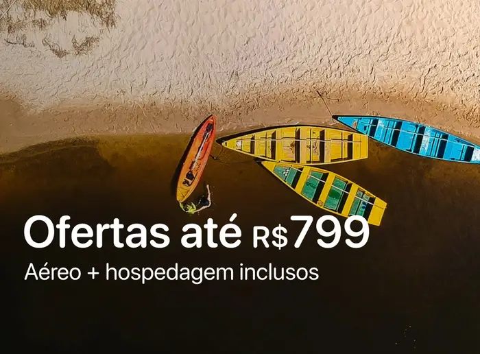 pacotes de viagem até 799 com aereo e hospedagem inclusos