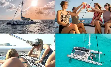 Passeio de catamarã ao pôr do sol em Klein Curaçao com churrasco caribenho e bar aberto