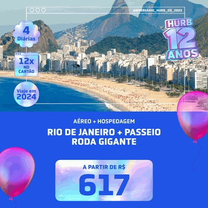 Rio de Janeiro + Passeio Roda Gigante - 2024